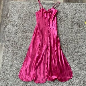 Pink Satin Dress whimsical fairy romantic